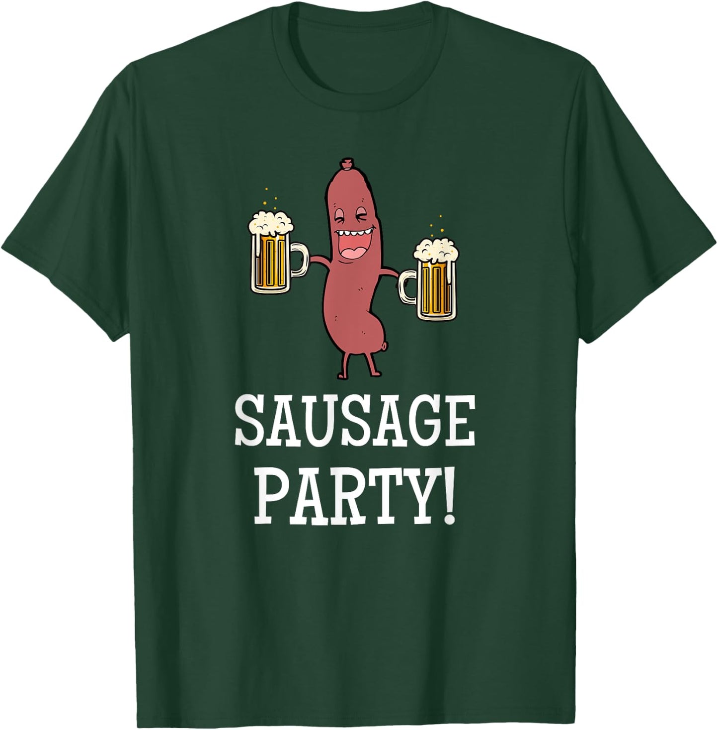 Sausage Party Funny Oktoberfest Beer Party Sausage Festival T-Shirt - T-Shirt | Forest