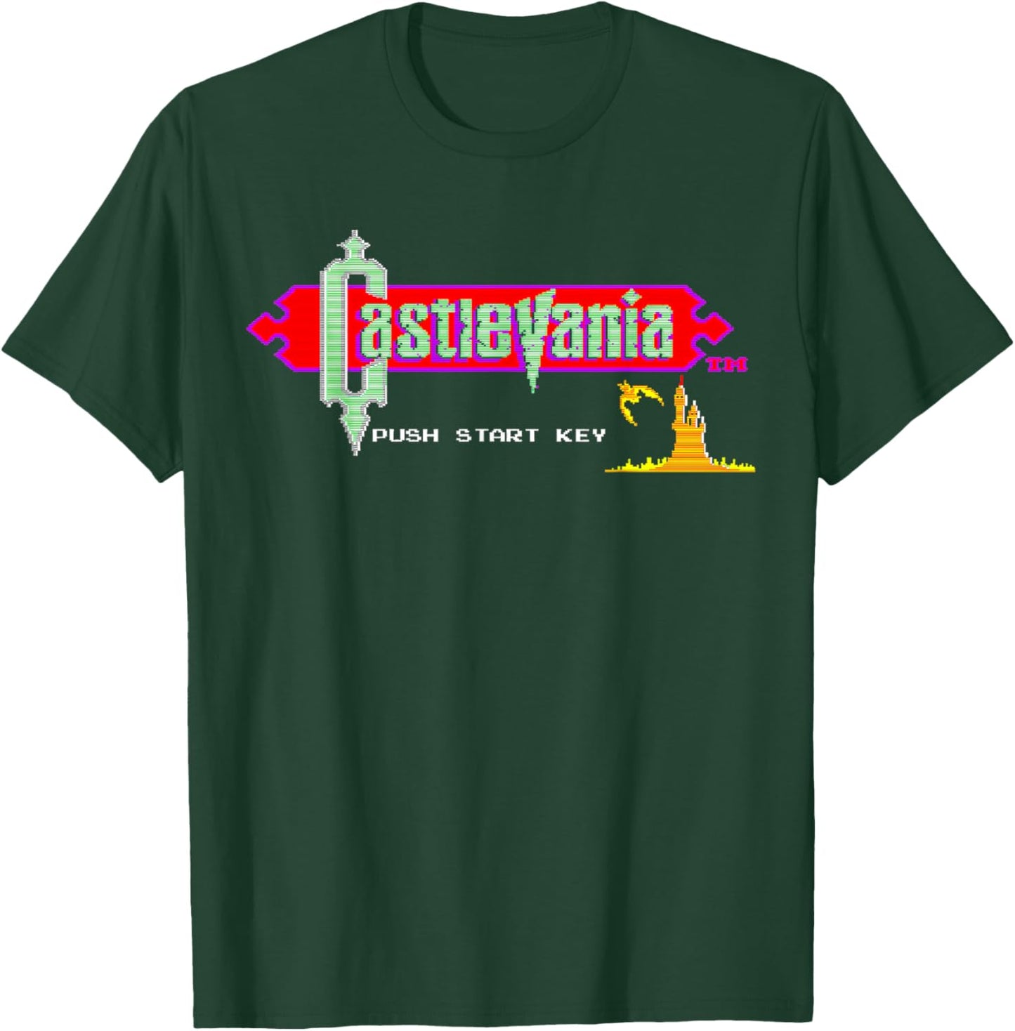 Castlevania Title Screen Retro Gaming Castle Epic Adventure T-Shirt - T-Shirt | Forest