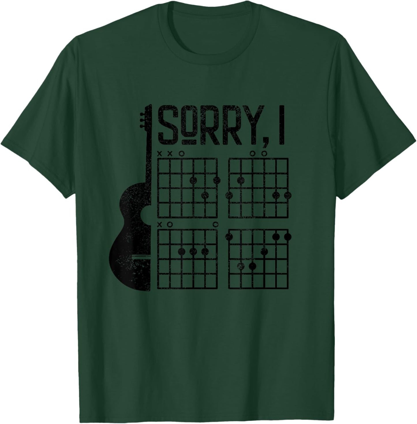 Sorry IDGAF Guitar - Sorry I Don't Give a F Guitar T-Shirt - T-Shirt | Forest