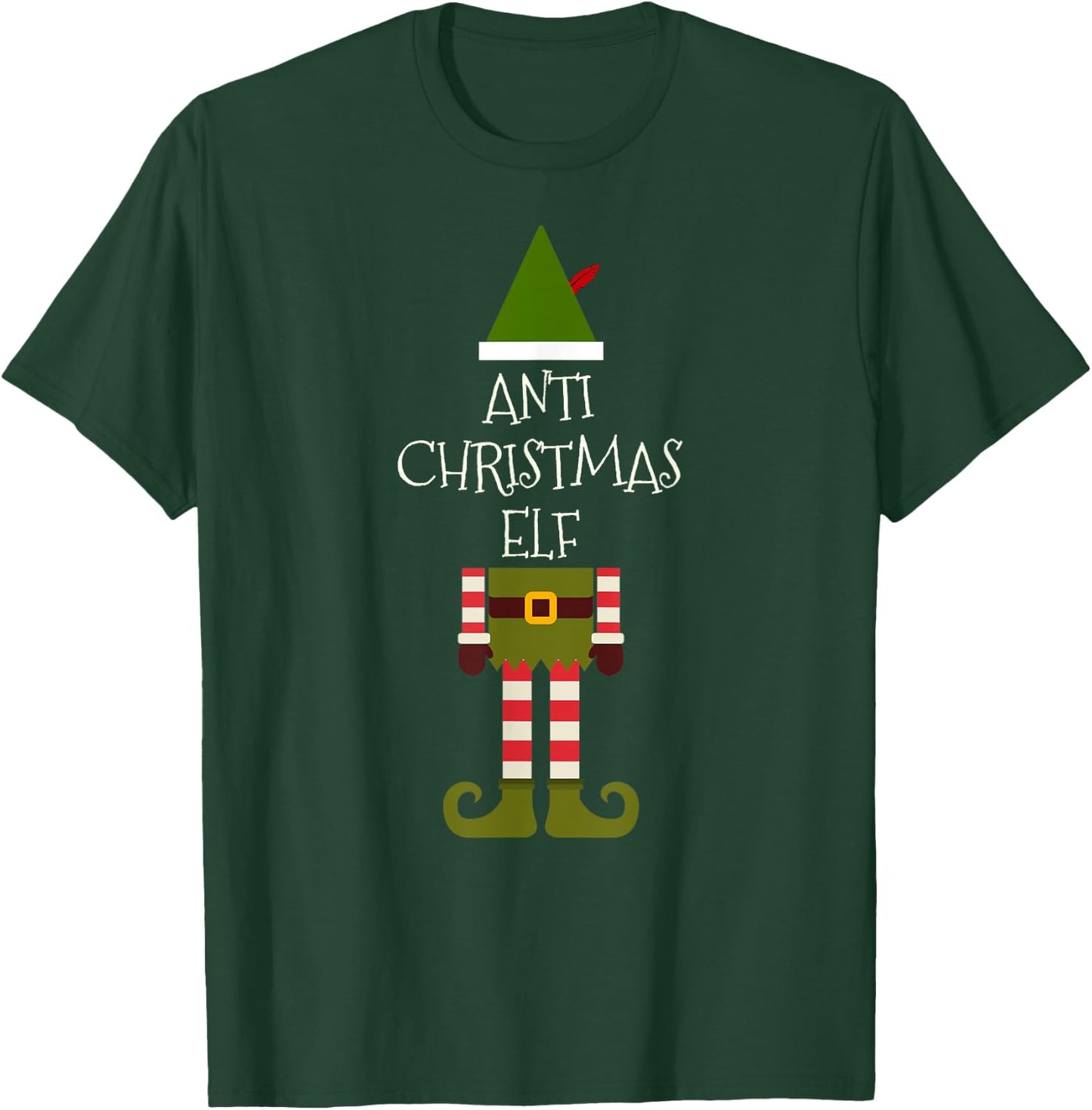 Anti Christmas Elf - I Hate Christmas Xmas Sucks T-Shirt - T-Shirt | Forest