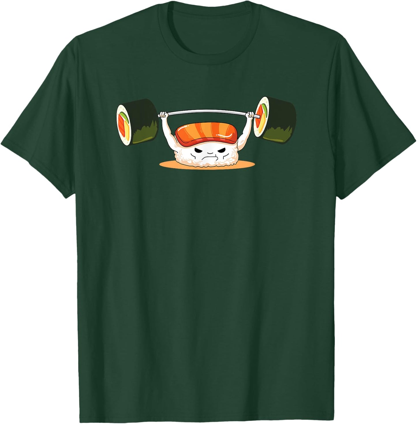 Funny Sushi Weight Lifting I Love Sushi Rolls Gym Fitness T-Shirt - T-Shirt | Forest