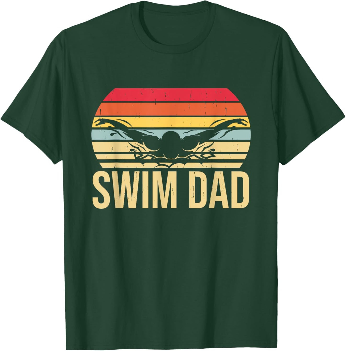 Swim Dad Swimming Butterfly T-Shirt - T-Shirt | Forest
