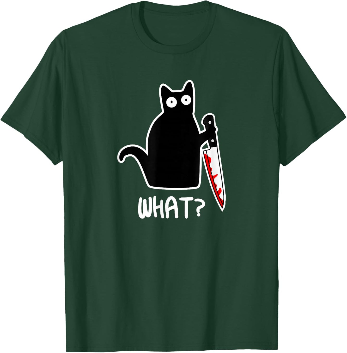 Joyouse Urban Style Murder Cat Gift - Adults - Black - Short Sleeve - Classic Fit - Cotton & Polyester - Machine Wash T-Shirt - T-Shirt | Forest