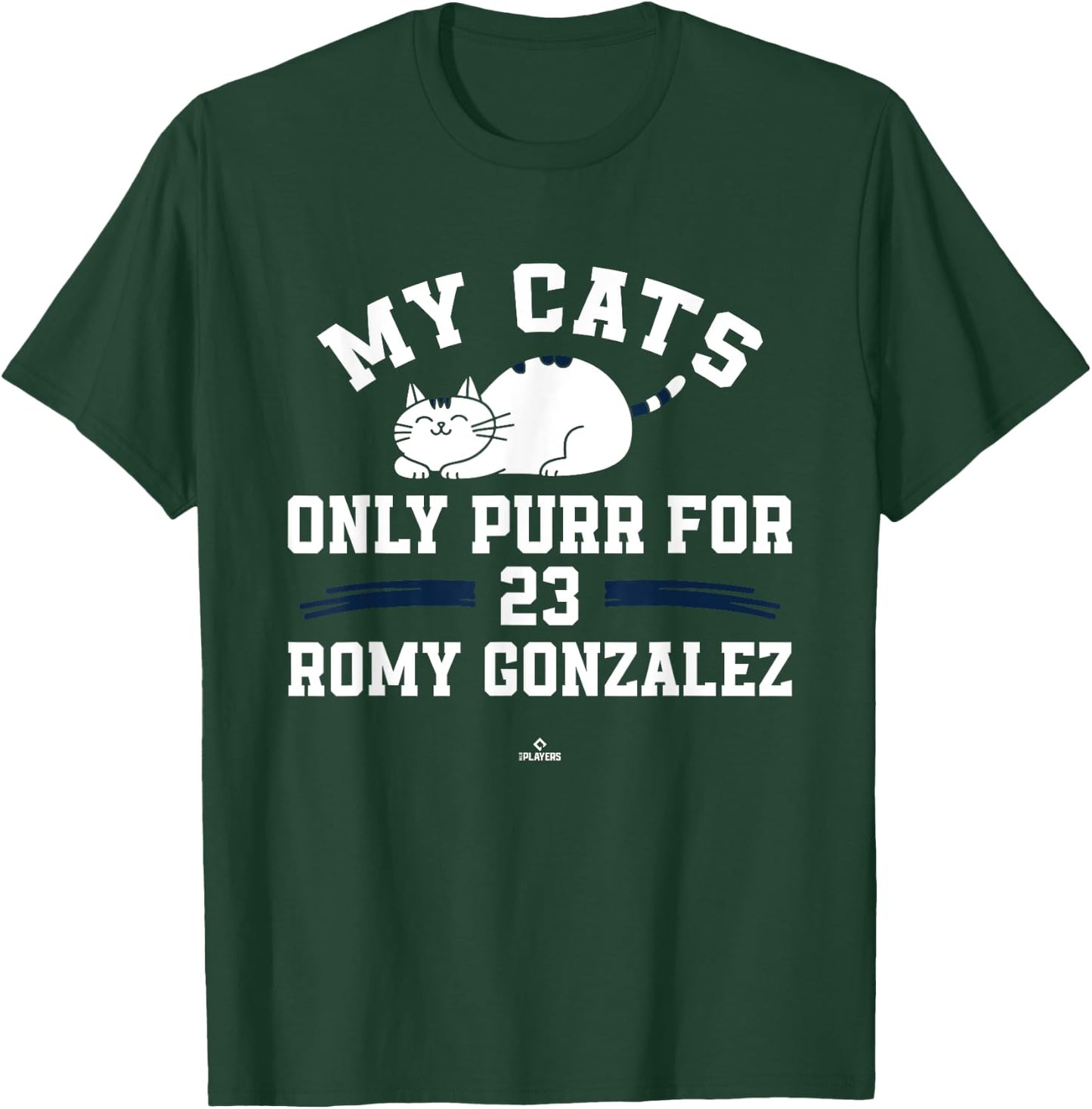 Cat Lovers for Romy Gonzalez Boston Baseball MLBPA Men Women Kids T-Shirt - T-Shirt | Forest