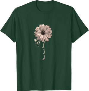 Uterine Cancer Awareness Family Survivor Pretty Gift T-Shirt - T-Shirt | Forest