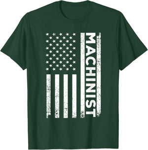 Machinist Art Dad Machine Operator CNC Machinist T-Shirt - T-Shirt | Forest