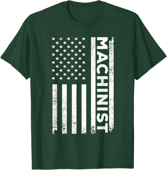 Machinist Art Dad Machine Operator CNC Machinist T-Shirt - T-Shirt | Forest