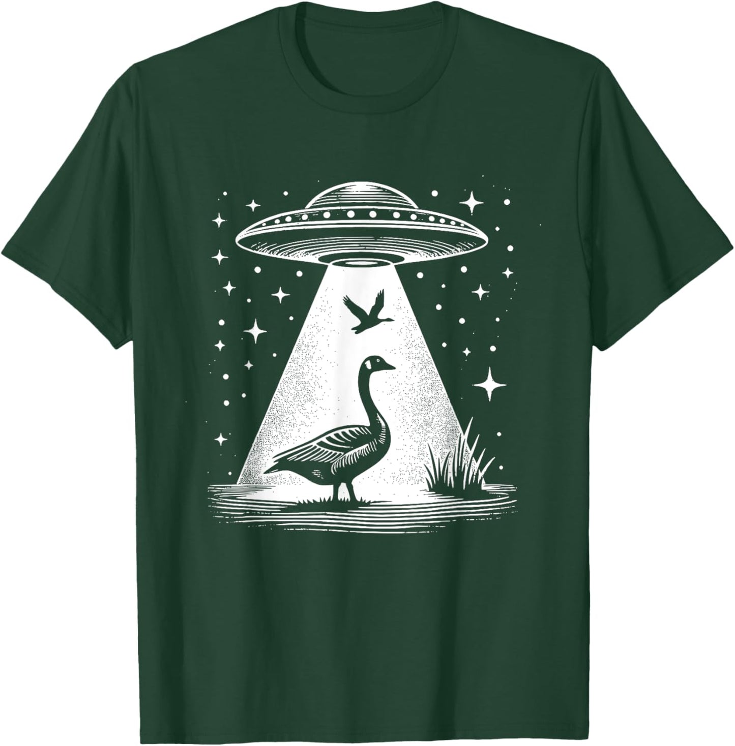 Goose Dad Mom Lover - Funny Alien UFO T-Shirt - T-Shirt | Forest