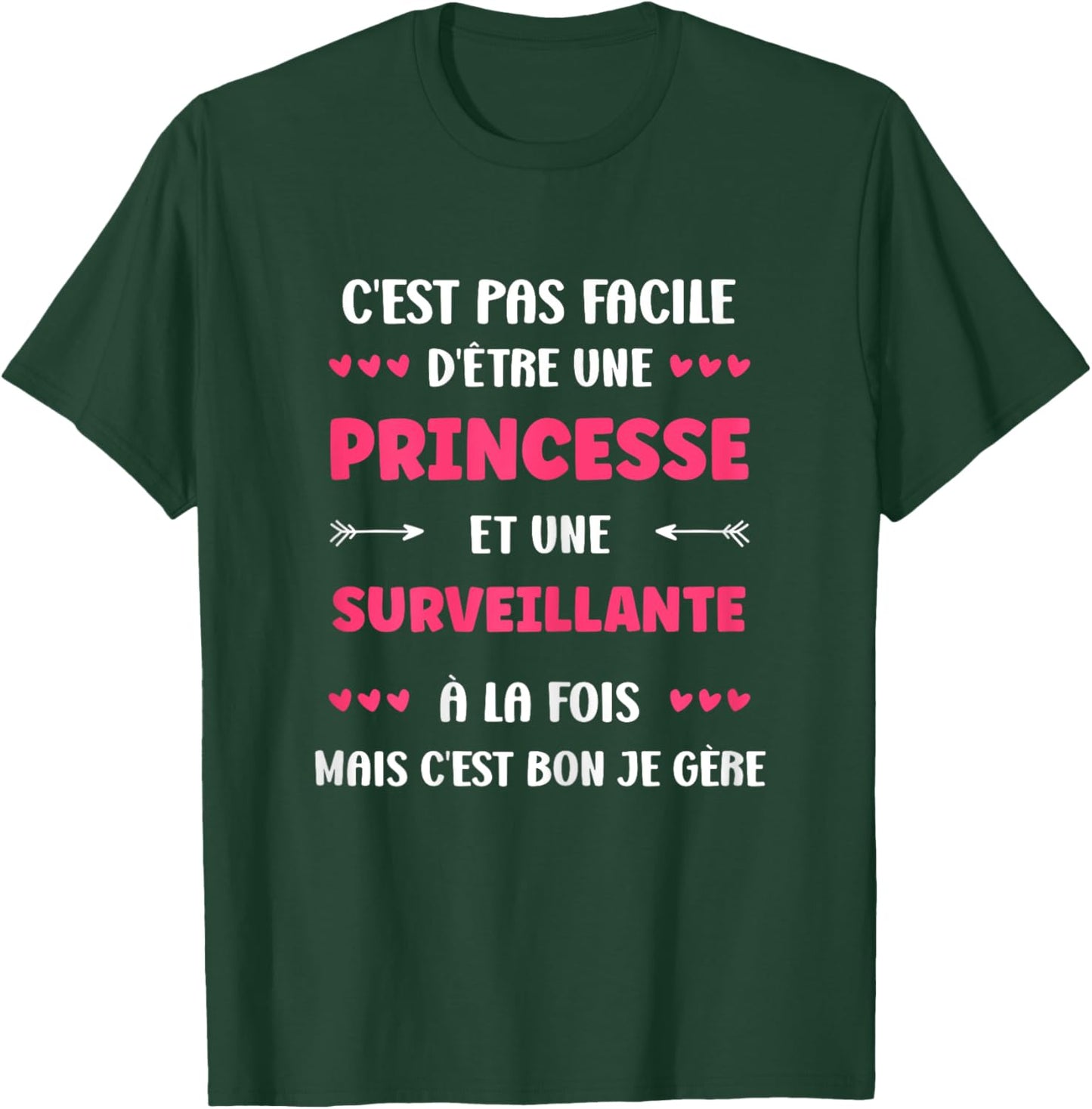 Departure Occupation Supervising Humour Princess Supervisor , Black, Female X-Small T-Shirt - T-Shirt | Forest