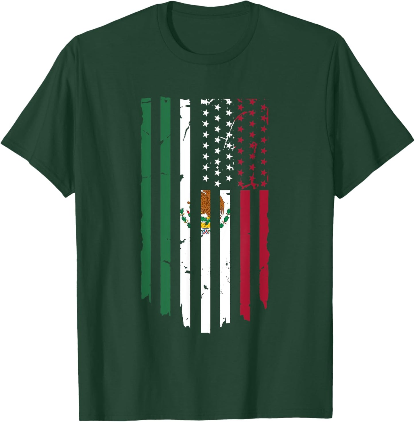Mexico US Flag Patriot Mexican Flag American Flag T-Shirt - T-Shirt | Forest