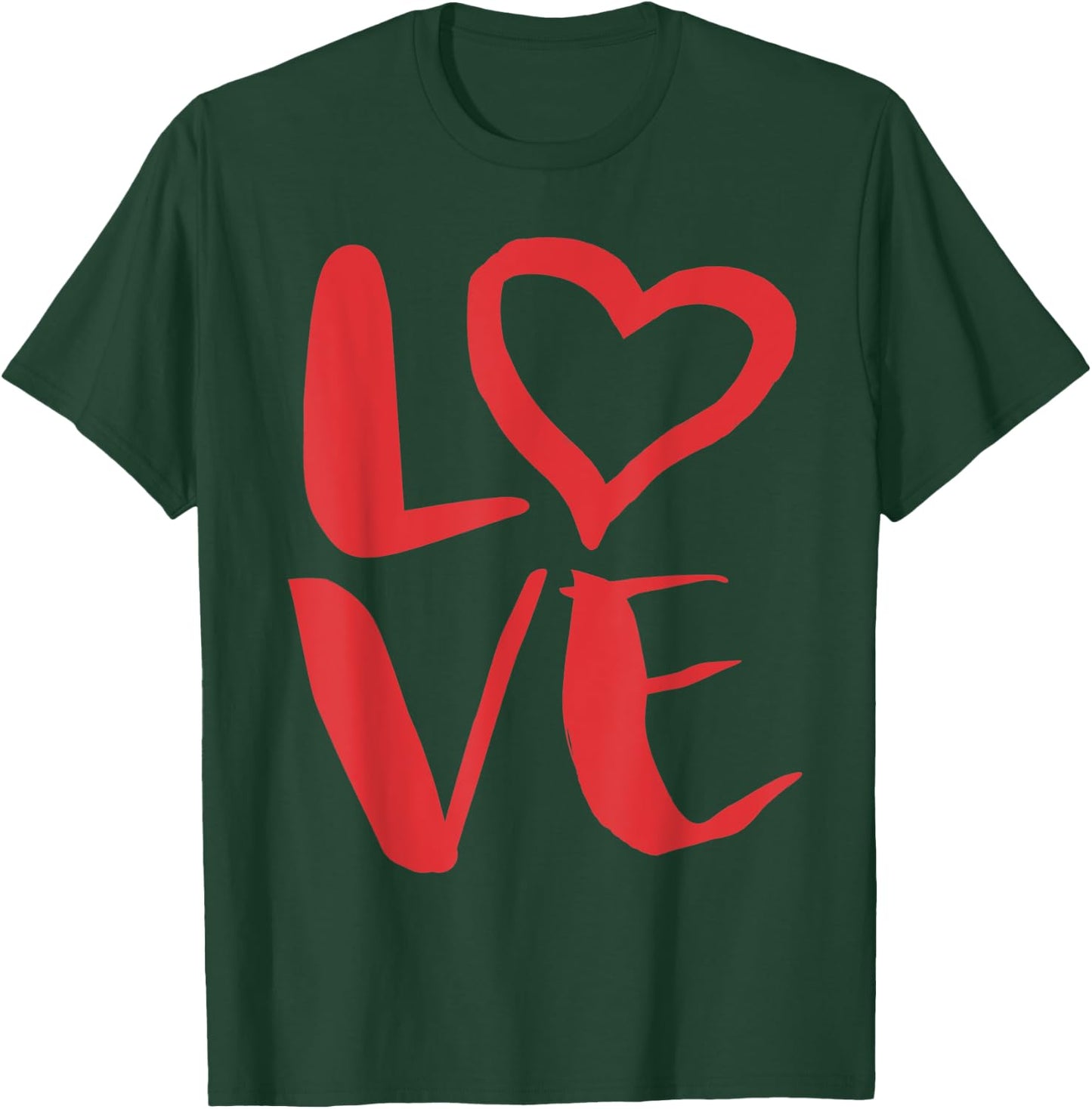 LOVE! Graphic Heart Scribble T-Shirt - T-Shirt | Forest