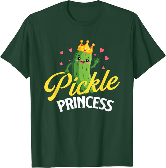 Pickle Princess - Dill Pickle Lover Pickling Cucumber T-Shirt - T-Shirt | Forest