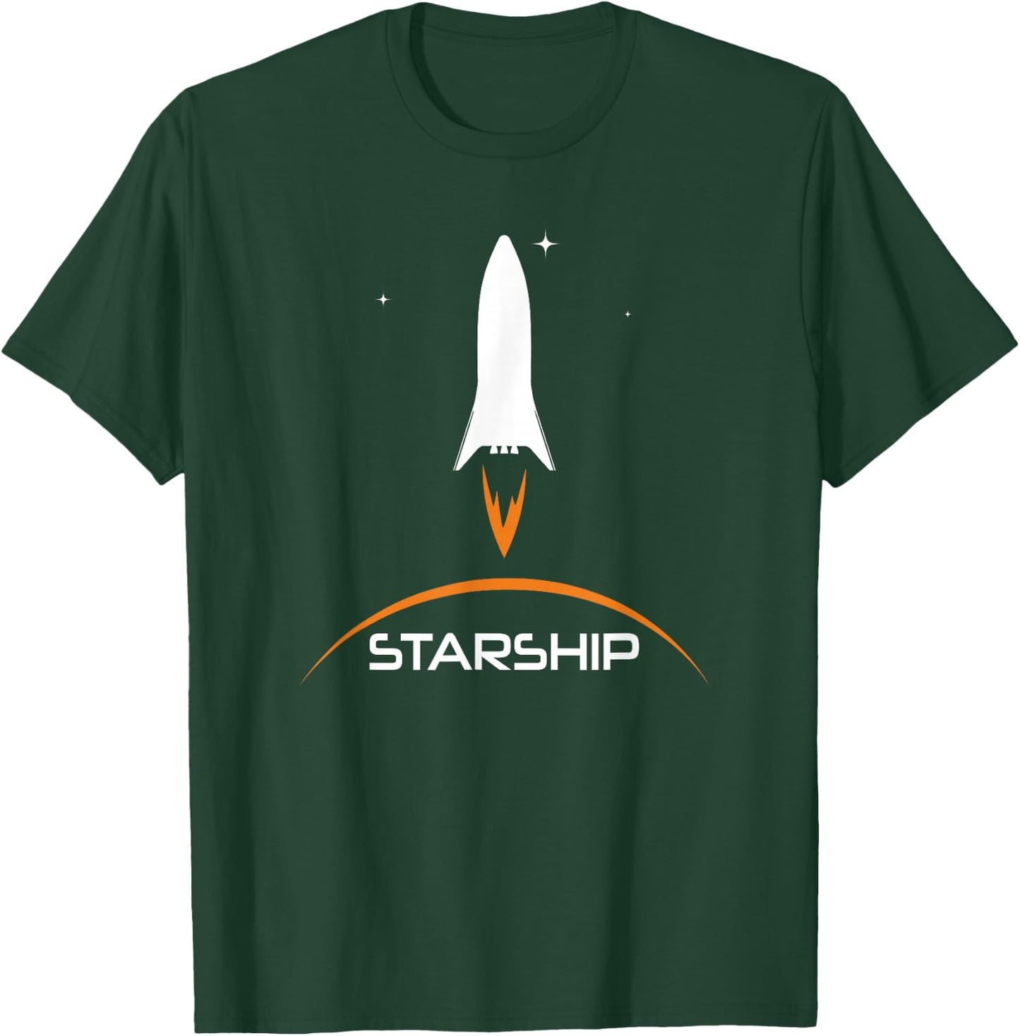 Starship - Moon Mars Space Exploration T-Shirt - T-Shirt | Forest