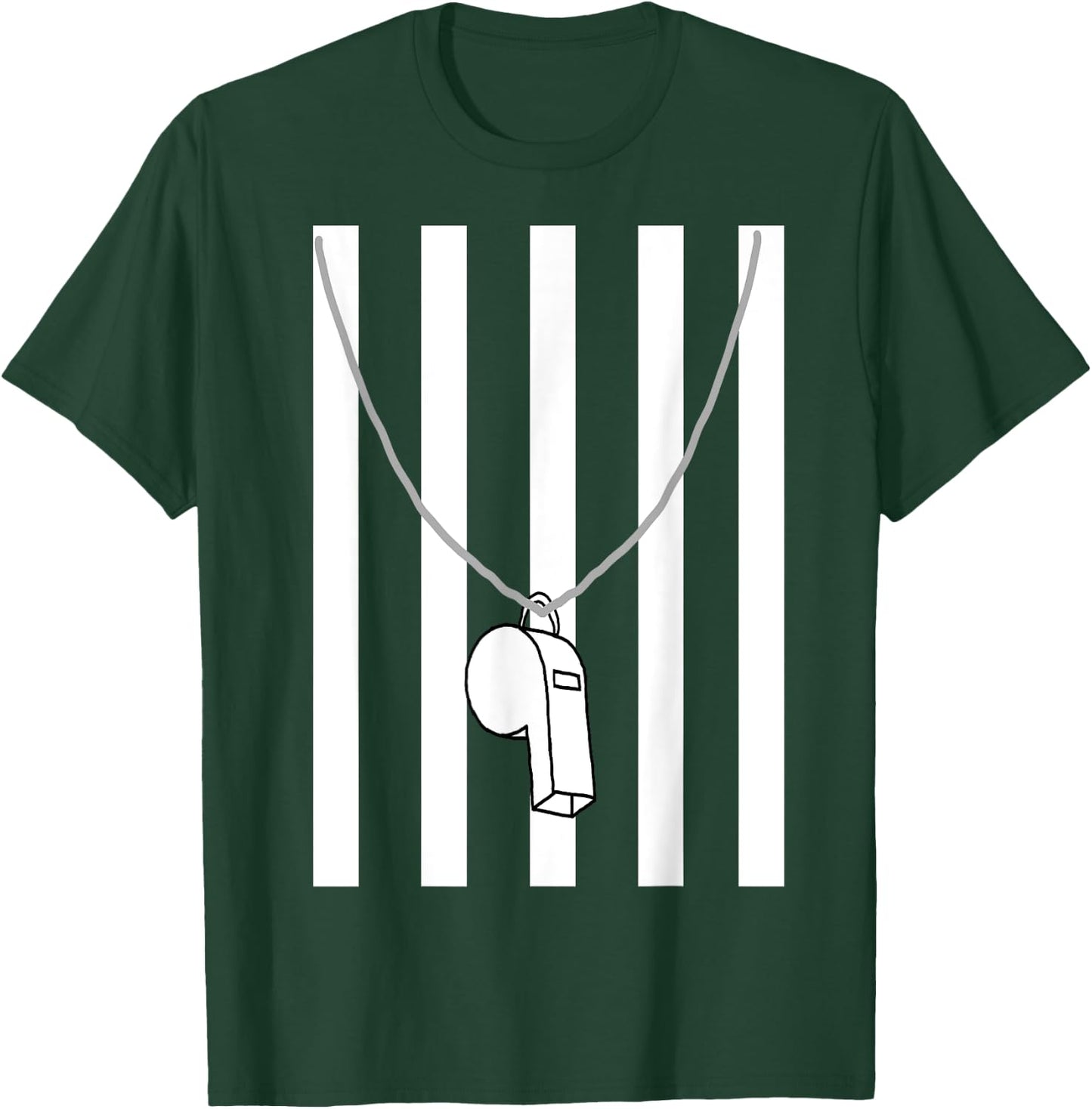 Referee Costume Ref Whistle Refereeing Linesman Umpire T-Shirt - T-Shirt | Forest