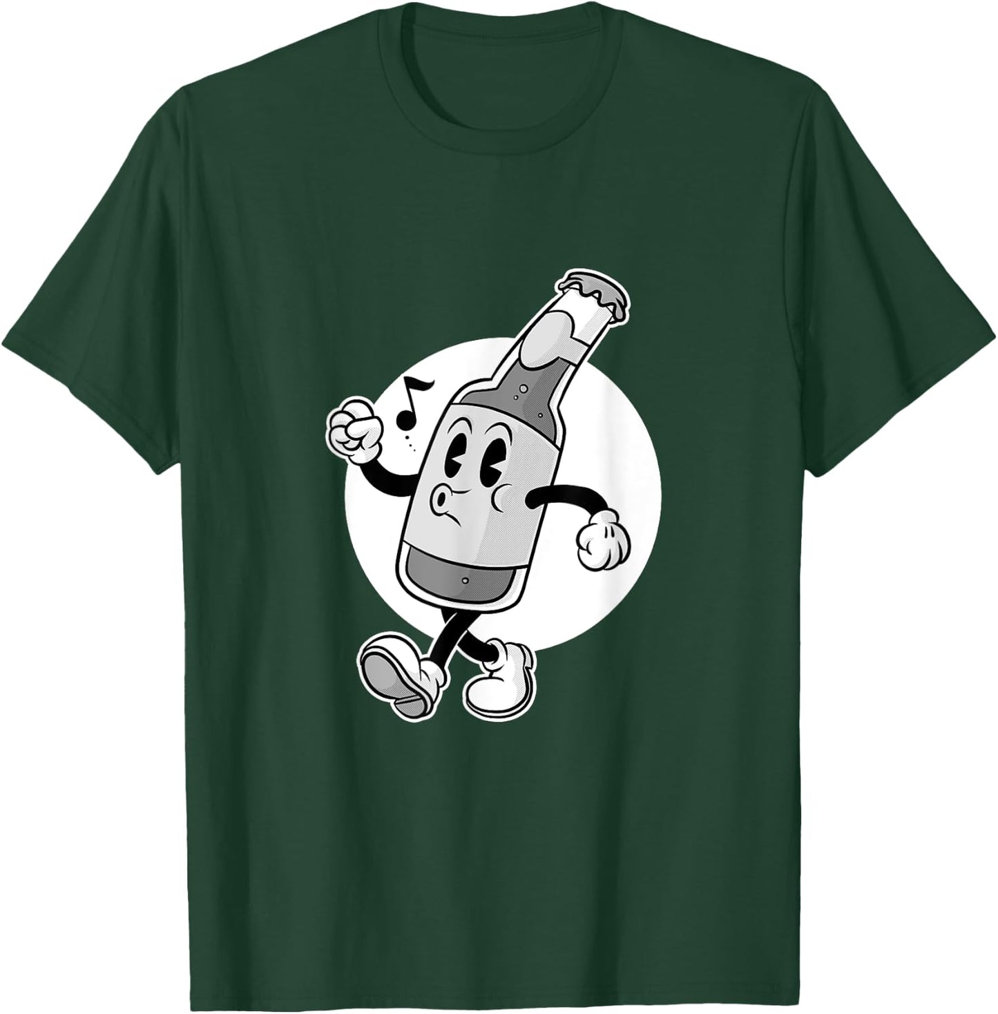 Retro Rubber Hose 20s Old Cartoons style Vintage.beer bottle T-Shirt - T-Shirt | Forest