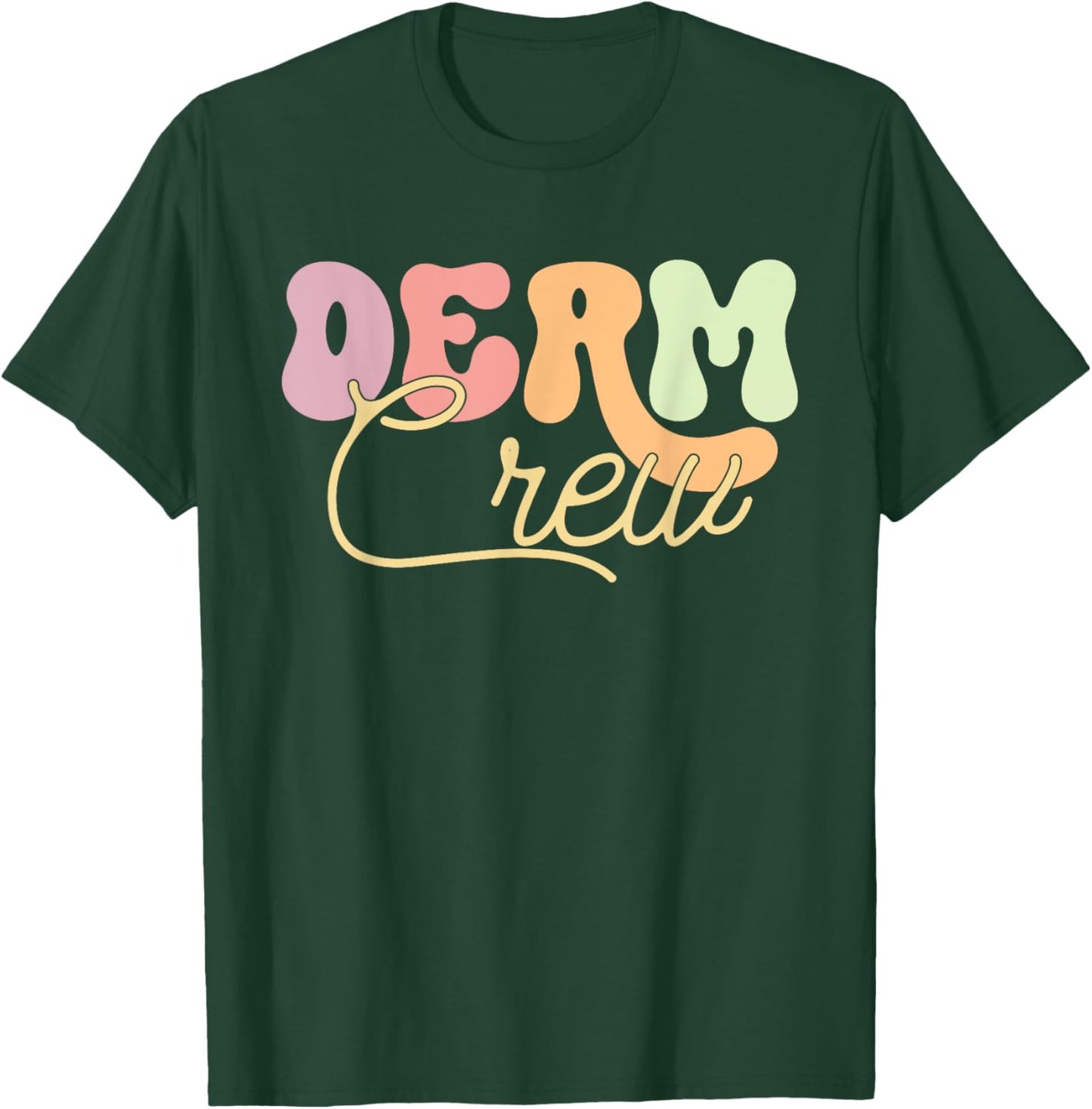 Derm Crew Dermatologist Dermatology Squad Retro T-Shirt - T-Shirt | Forest