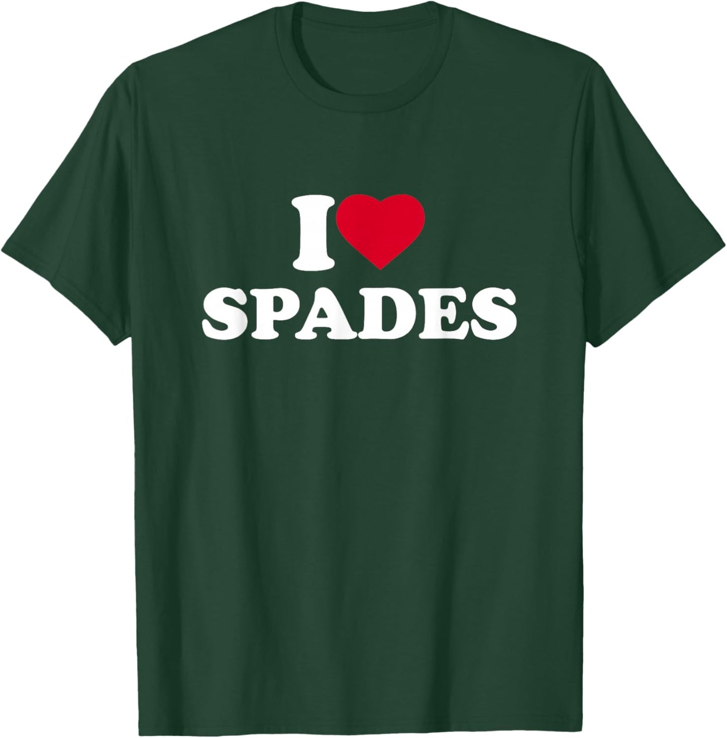 I Love Heart Spades Lover Player Card Game T-Shirt - T-Shirt | Forest