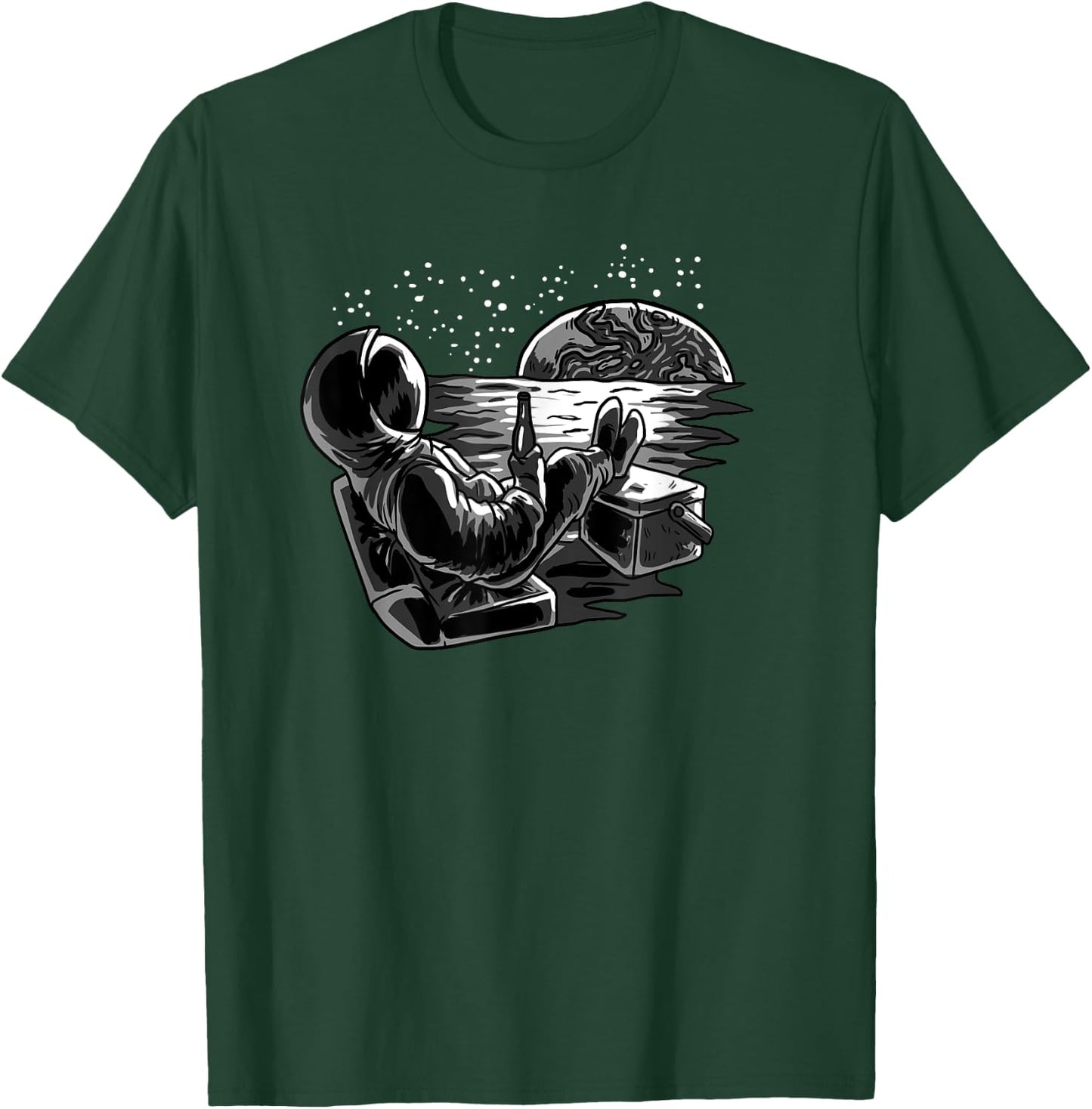 Astronaut Chill Beer Space Moon Funny Galaxy Astronaut Gift T-Shirt - T-Shirt | Forest
