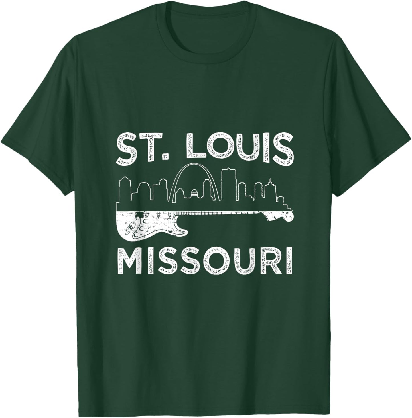 Souvenir St Louis Guitar Music Missouri St. Louis T-Shirt - T-Shirt | Forest