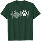 Knitting Shirt Dog Lover Heartbeat Love Knitting and Dogs Men Women Girls Kids T-Shirt - T-Shirt | Forest