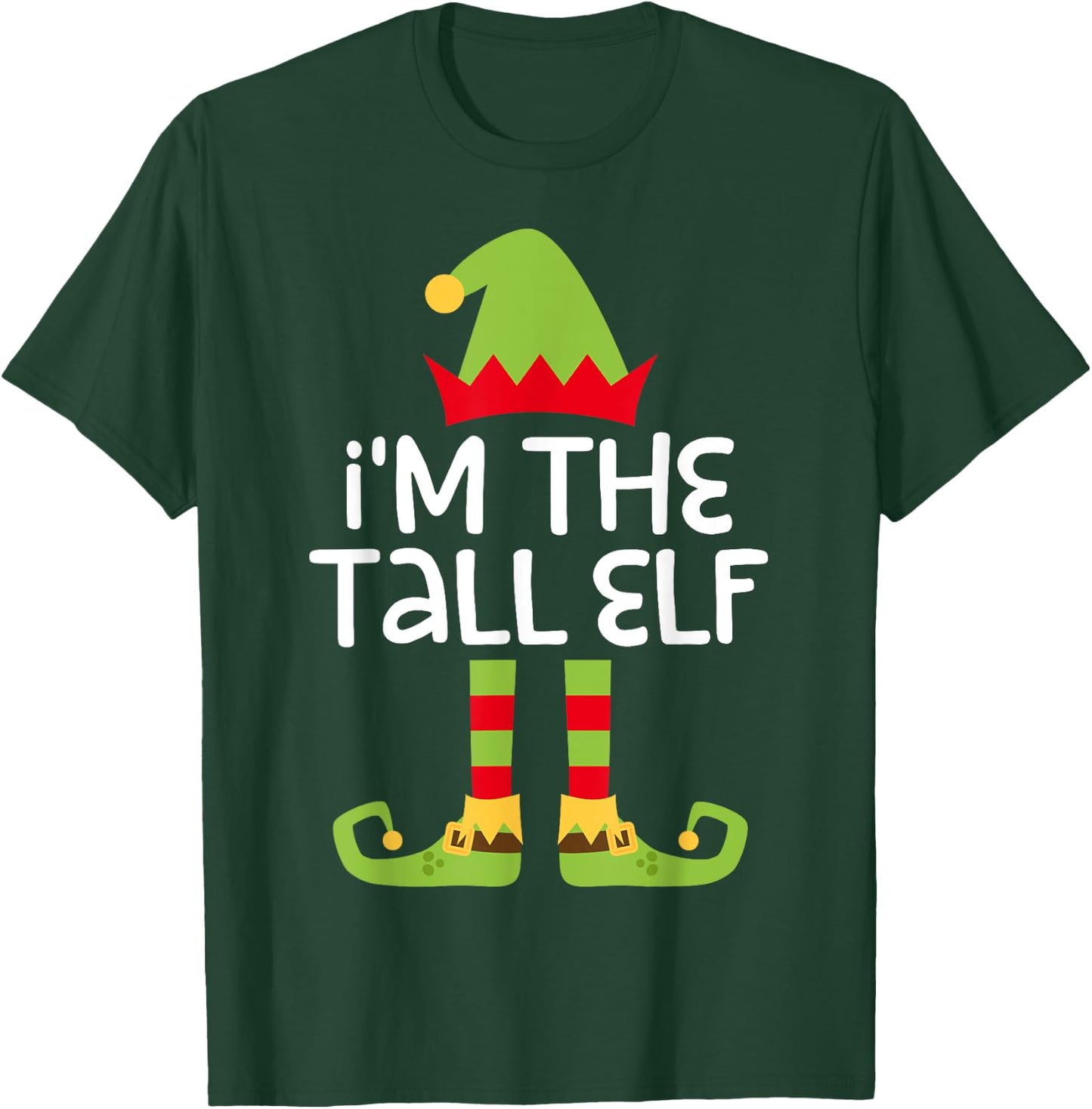 Im The Elf Costume Shirts -Adults I'm The Tall Elf Black Medium T-Shirt - T-Shirt | Forest