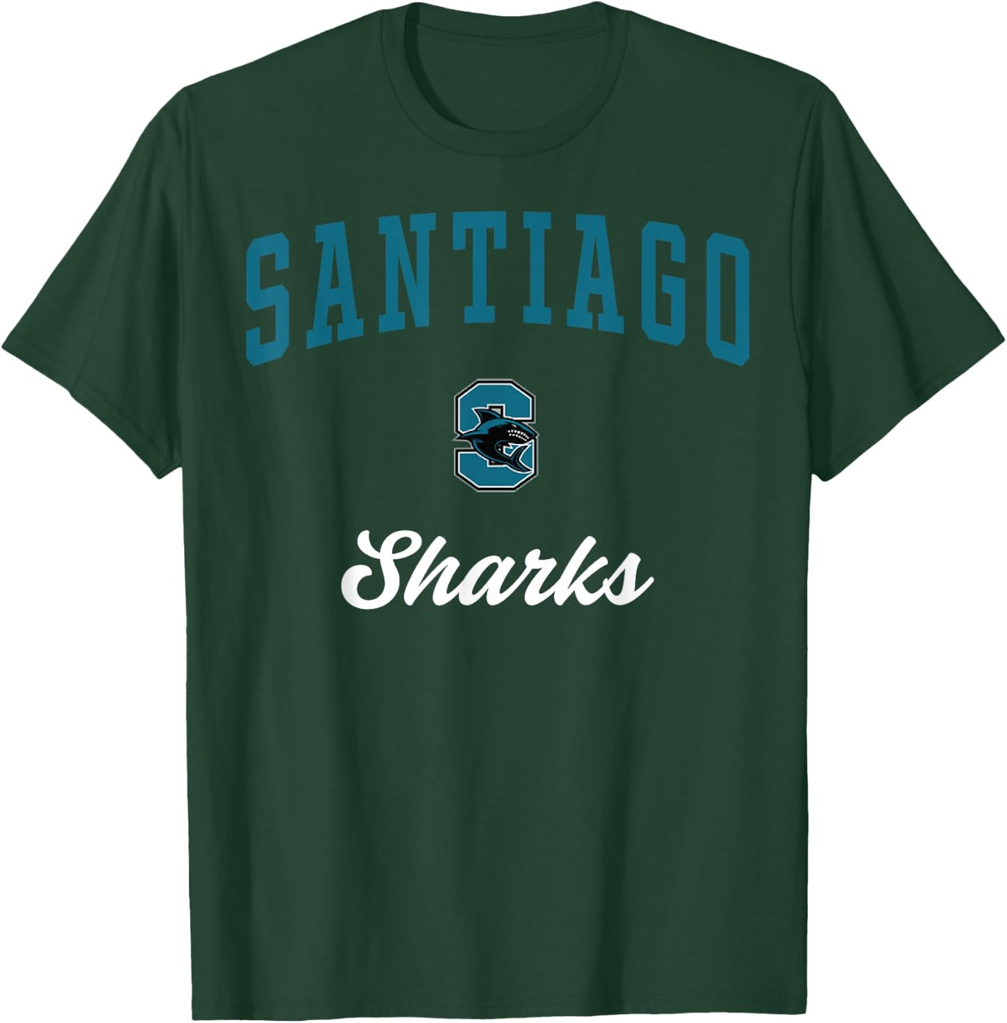Santiago High School Sharks C3 T-Shirt - T-Shirt | Forest