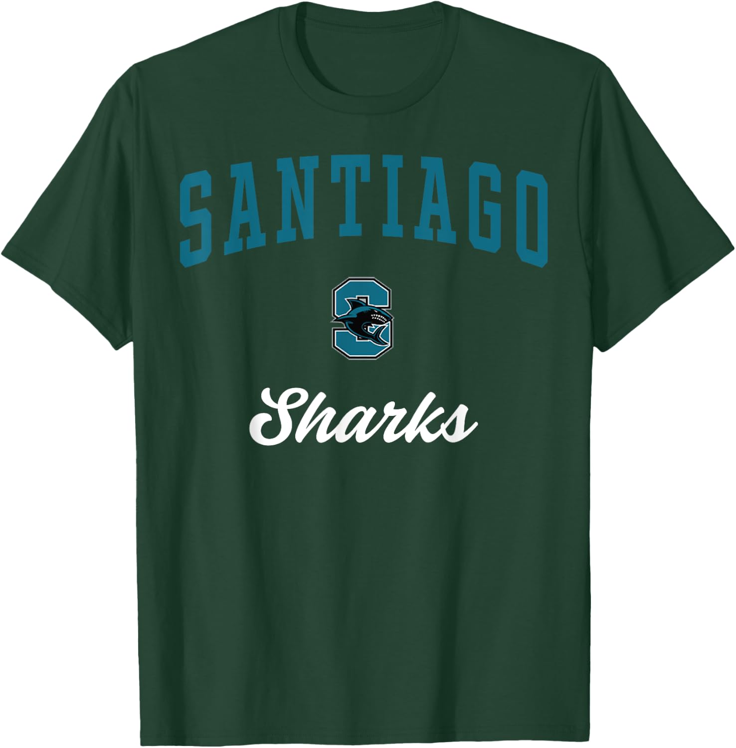 Santiago High School Sharks C3 T-Shirt - T-Shirt | Forest