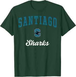 Santiago High School Sharks C3 T-Shirt - T-Shirt | Forest