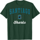 Santiago High School Sharks C3 T-Shirt - T-Shirt | Forest