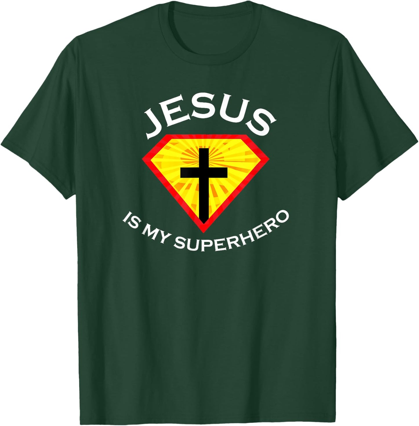 Jesus Is My Superhero Cute Powerful Christian Gift SUPER T-Shirt - T-Shirt | Forest