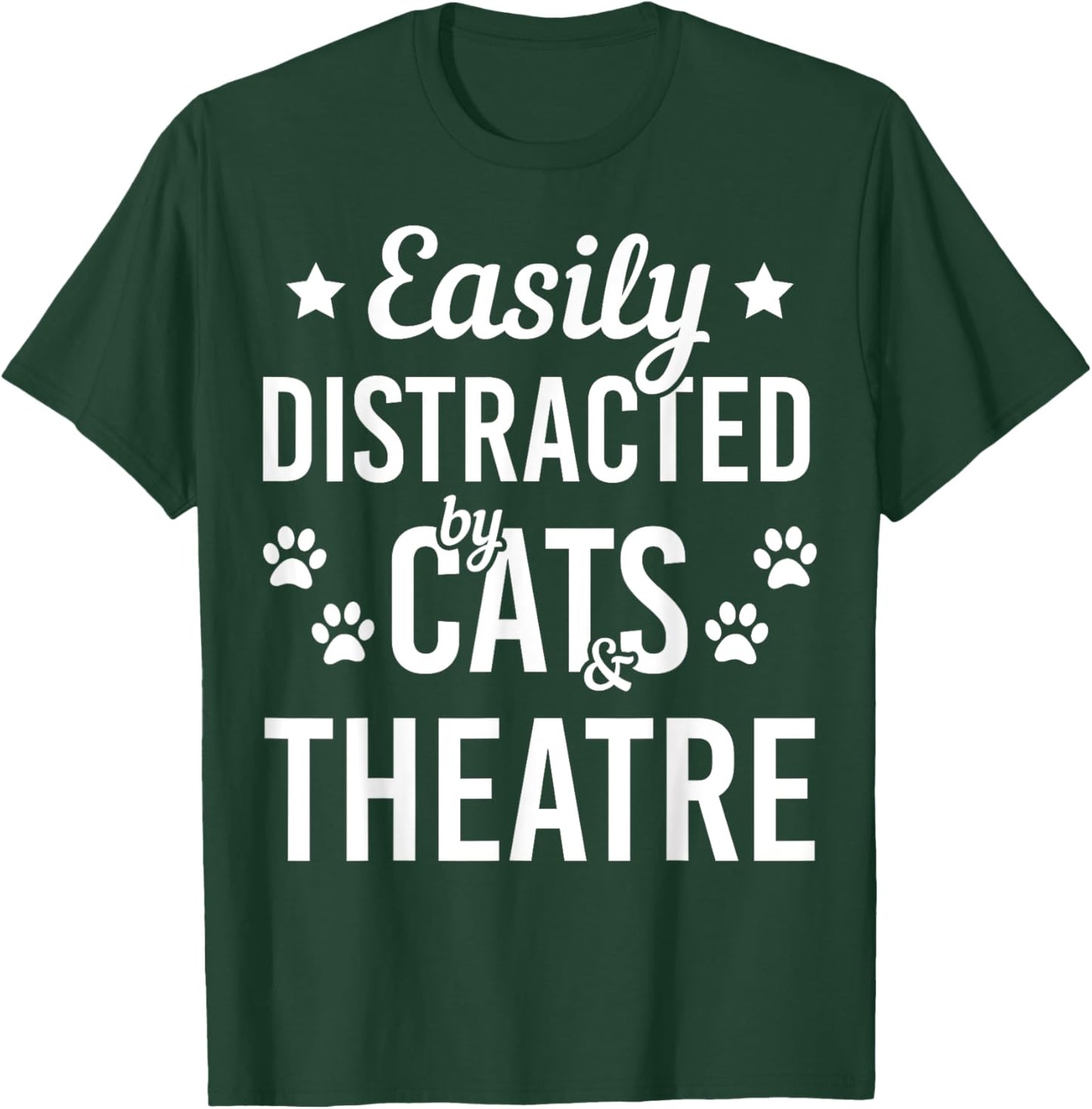 Cat Lover Theatre Lover Cats And Theatre Acting Funny Cat Men Women Girls Kids T-Shirt - T-Shirt | Forest