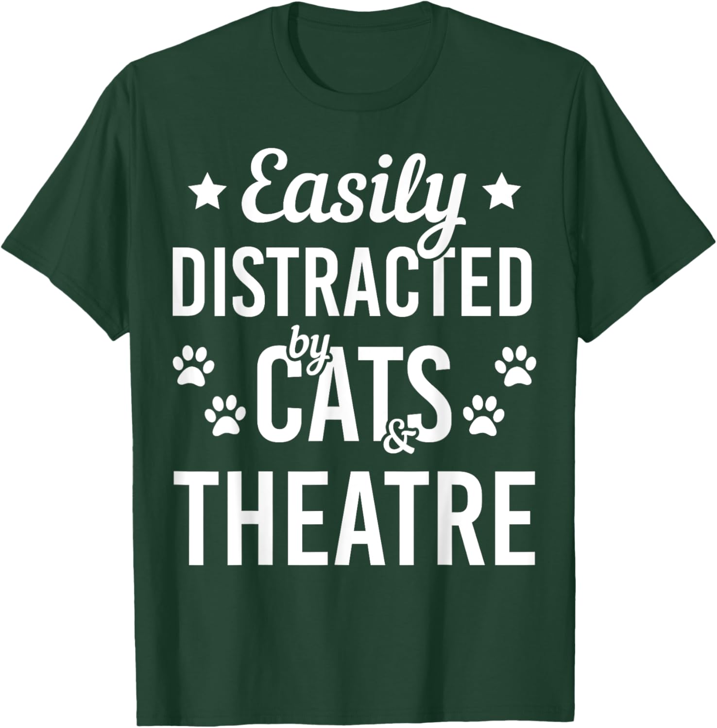 Cat Lover Theatre Lover Cats And Theatre Acting Funny Cat Men Women Girls Kids T-Shirt - T-Shirt | Forest