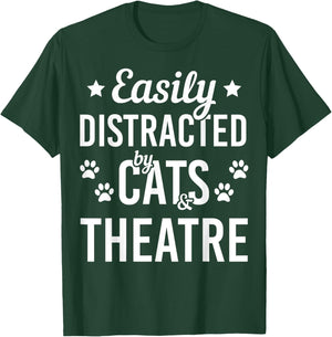 Cat Lover Theatre Lover Cats And Theatre Acting Funny Cat Men Women Girls Kids T-Shirt - T-Shirt | Forest