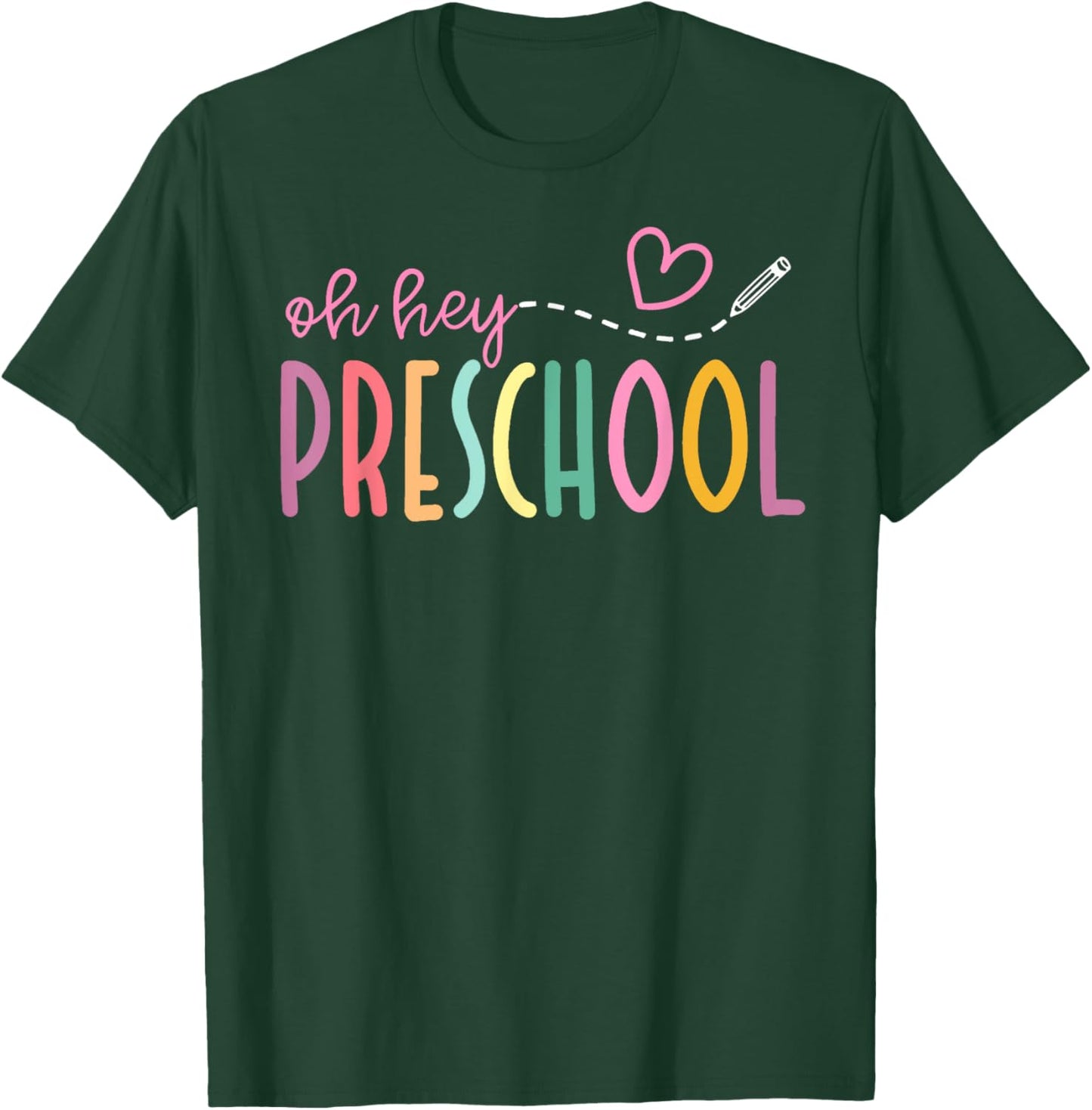 Oh Hey Preschool Welcome Back To School Teacher Student Kids T-Shirt - T-Shirt | Forest