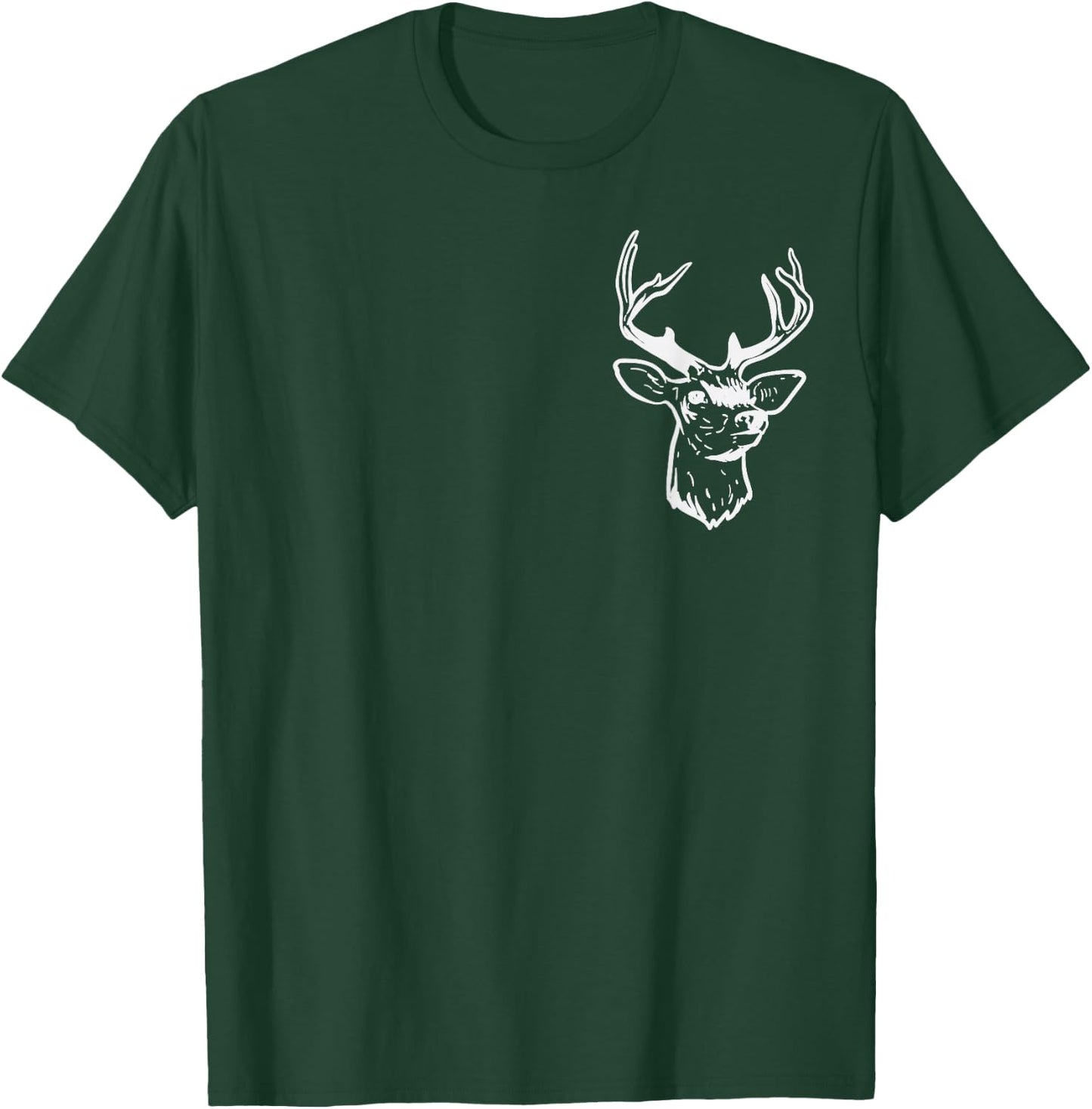 Deer Head Pocket Elk Buck Bow Hunting Archery Hunter Gift Small T-Shirt - T-Shirt | Forest