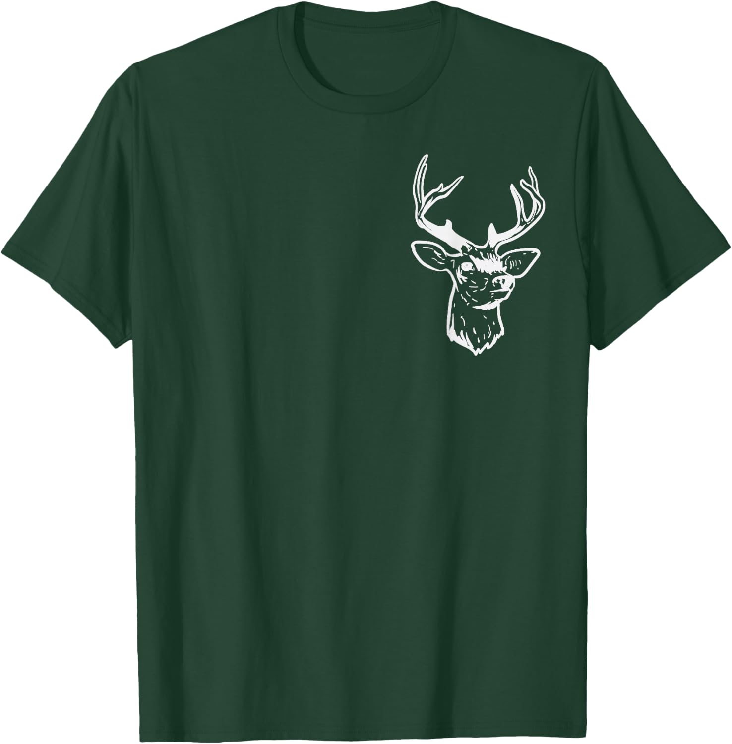 Deer Head Pocket Elk Buck Bow Hunting Archery Hunter Gift Small T-Shirt - T-Shirt | Forest