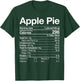 Apple Pie Nutrition Facts Label Costume Thanksgiving Gifts T-Shirt - T-Shirt | Forest