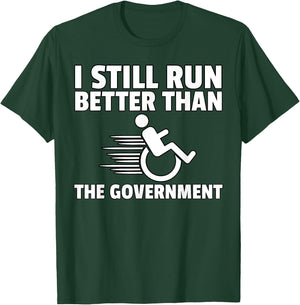 Wheelchair Disability Gift Funny Handicap Small T-Shirt - T-Shirt | Forest