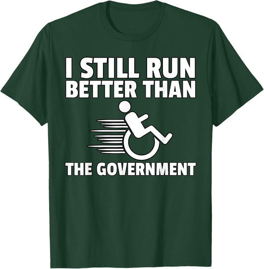 Wheelchair Disability Gift Funny Handicap Small T-Shirt - T-Shirt | Forest