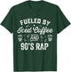Fueled By Iced Coffee And 90s Rap Funny Nineties Hip Hop T-Shirt - T-Shirt | Forest