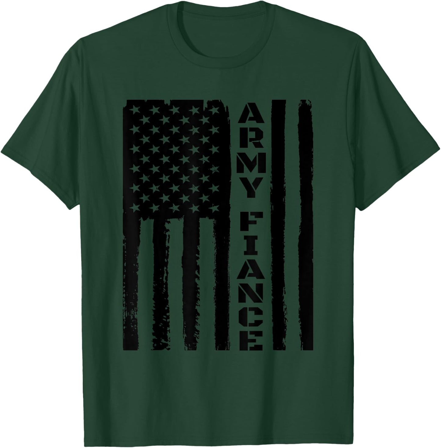 Proud Army Fiancé - Military Fiancé Veteran's Day Idea T-Shirt - T-Shirt | Forest