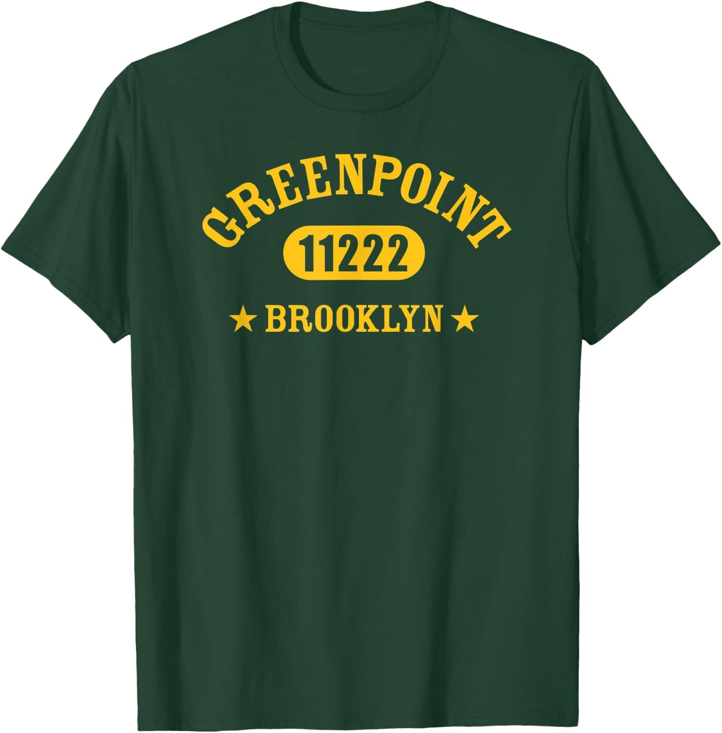GREENPOINT Brooklyn NY 11222 Athletic Design T-Shirt - T-Shirt | Forest