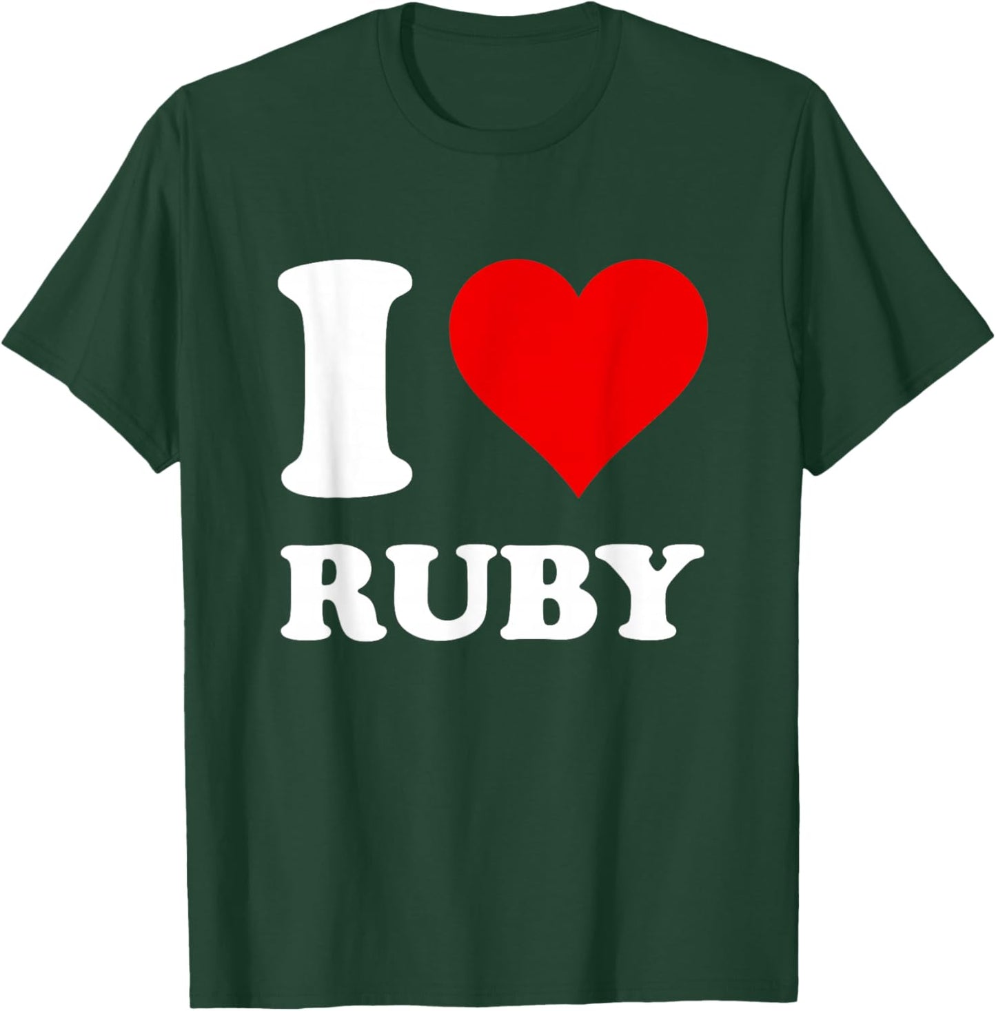 Red Heart I Love Ruby T-Shirt - T-Shirt | Forest