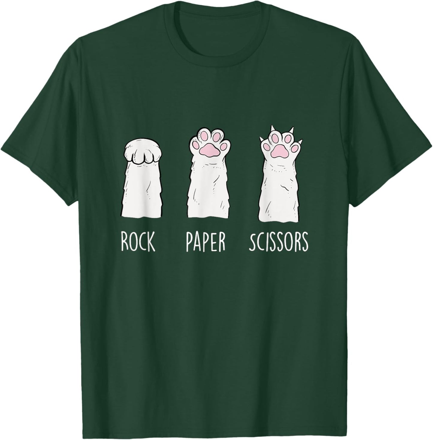 Rock Paper Scissors - Cat Lover Kitten Owner Kitty T-Shirt - T-Shirt | Forest