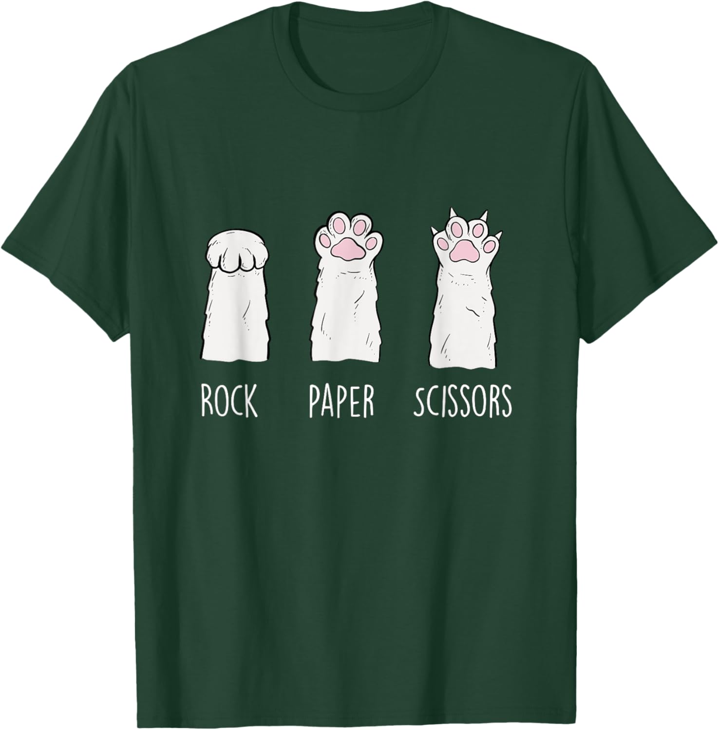 Rock Paper Scissors - Cat Lover Kitten Owner Kitty T-Shirt - T-Shirt | Forest