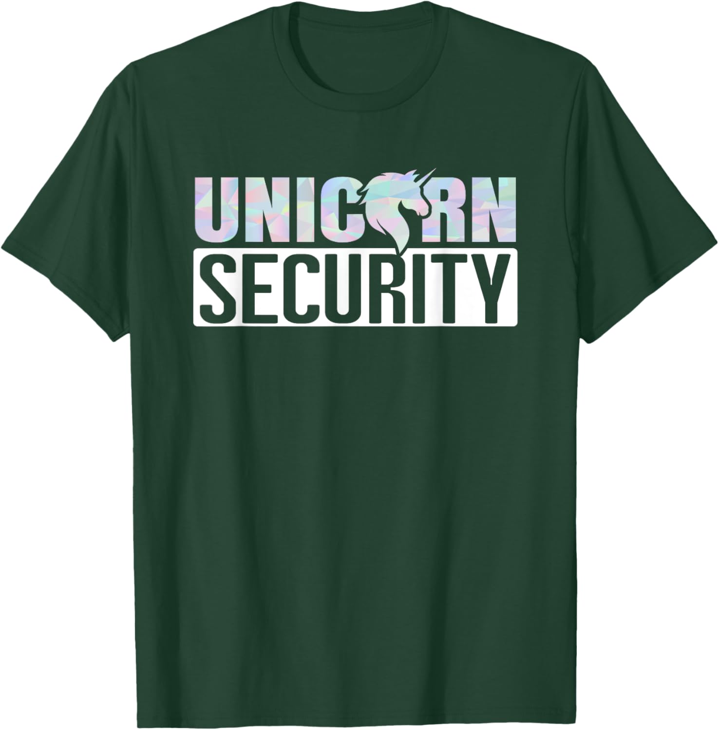 Halloween Easy Quick Adult Dad Mom Unicorn Security Costume T-Shirt - T-Shirt | Forest