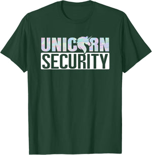 Halloween Easy Quick Adult Dad Mom Unicorn Security Costume T-Shirt - T-Shirt | Forest