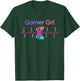 Video Games Gamer Girl Women Heartbeat Gift Gaming T-Shirt - T-Shirt | Forest