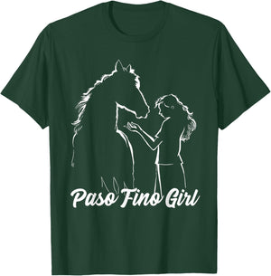 Paso Fino Horse Girl, Equestrian Paso Fino Horse T-Shirt - T-Shirt | Forest
