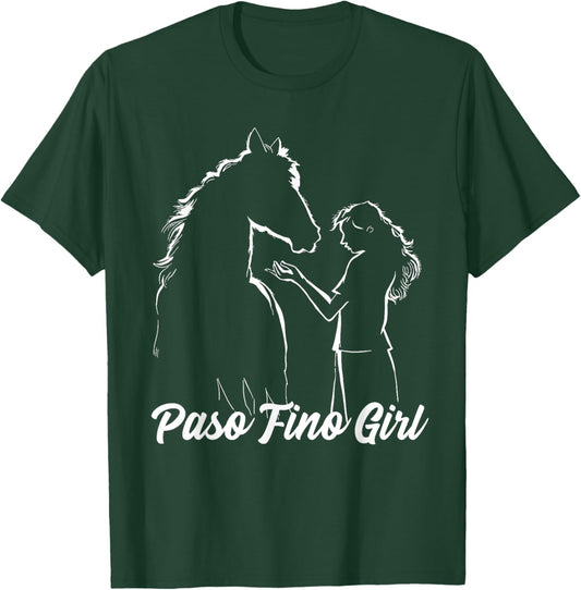 Paso Fino Horse Girl, Equestrian Paso Fino Horse T-Shirt - T-Shirt | Forest
